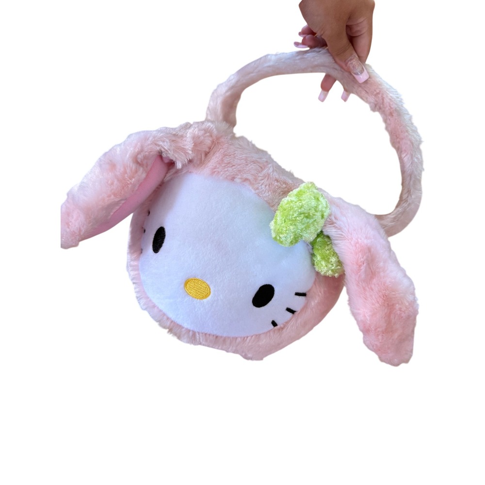 Sanrio Hello Kitty Pink‎ Bunny Plush Easter Basket Vintage 2005